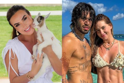 Nicole Bahls batiza cabritos com nomes de Virginia e Zé Felipe, e influenciadora reage