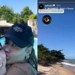 Rafaella Santos e Gabigol viajam juntos para Trancoso, onde vão passar a virada