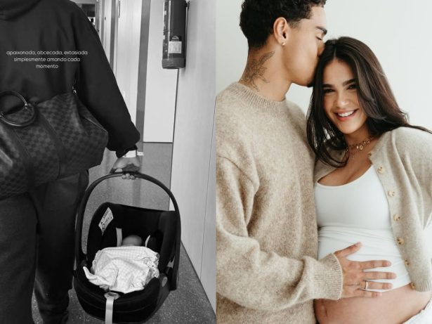 Giovanna Buscacio compartilha primeira foto do bebê com João Mendes, filho de Ronaldinho Gaúcho