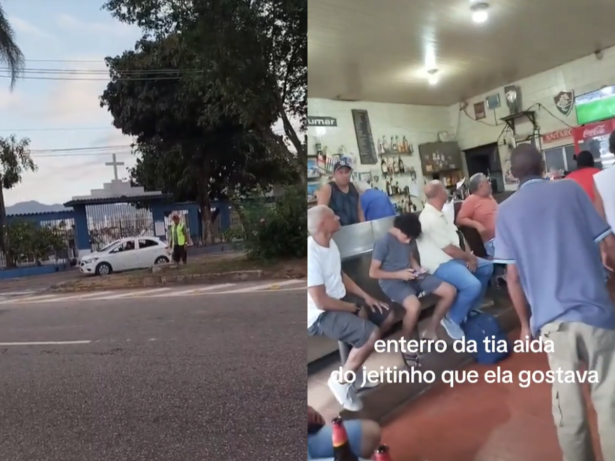 Parentes homenageiam idosa com cerveja e futebol em bar após sua morte