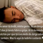 Doente, João Gomes dorme no chão de quarto para não transmitir gripe ao filho