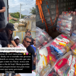 Na véspera de Natal, Ludmilla distribui 16 toneladas de alimentos em comunidade