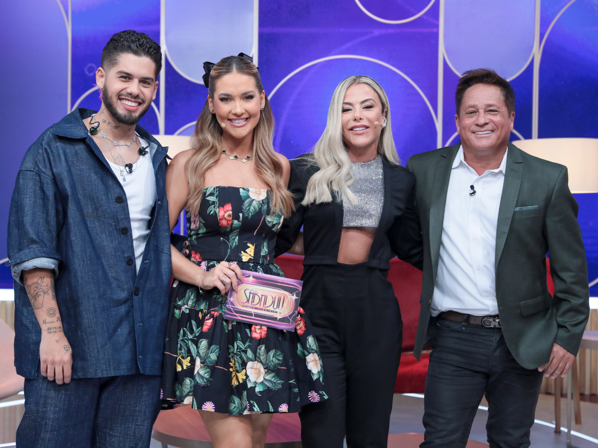 Zé Felipe, Virginia Fonseca, Poliana Rocha e Leonardo - Foto: Rogerio Pallatta/SBT