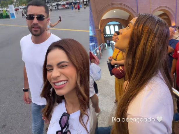 Lexa e Ricardo Vianna homenageiam Sofia em missa que marca um ano de sua perda