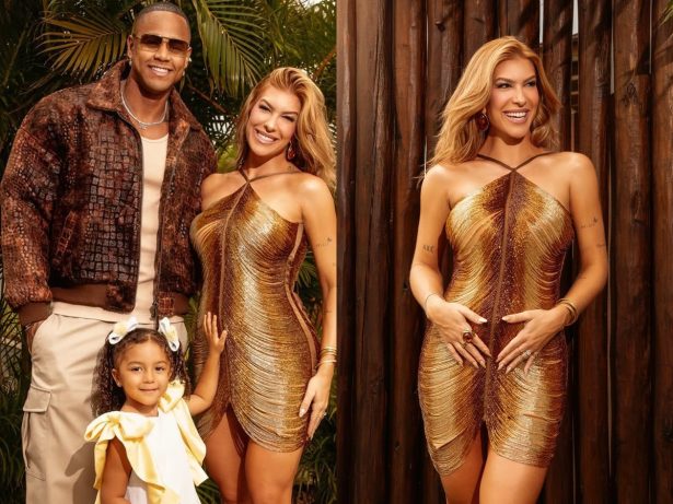 Lore Improta e Léo Santana revelam sexo do segundo filho durante gravação do DVD dos 20 anos de carreira do cantor