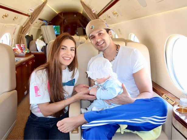 Luan Santana posa ao lado de Jade e Serena após turnê em Portugal: “De volta no Brasa”