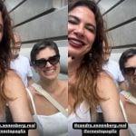 Luciana Gimenez encontra Sandra Annenberg em Nova York e diverte fãs: “Voz sexy”