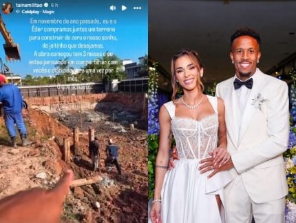 Tainá Militão mostra detalhes da construção da nova casa com Éder: “Nosso sonho”