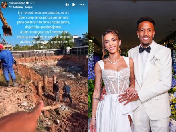 Tainá Militão mostra detalhes da construção da nova casa com Éder: “Nosso sonho”