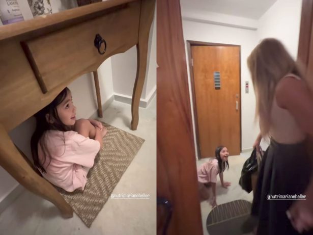 Explosão de fofura! Filha de Sabrina Sato e Duda Nagle apronta pegadinha com nova namorada do pai