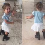 Maria Flor, filha de Virginia, surge andando de salto e diz que vai trabalhar