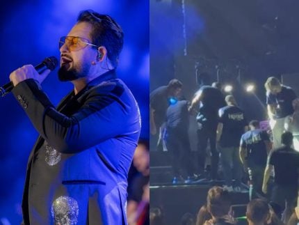 Marrone, da dupla com Bruno, cai do palco durante show e bate a cabeça