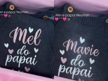 Mavie e Mel vão combinar os looks para passar o Dia dos Pais com Neymar