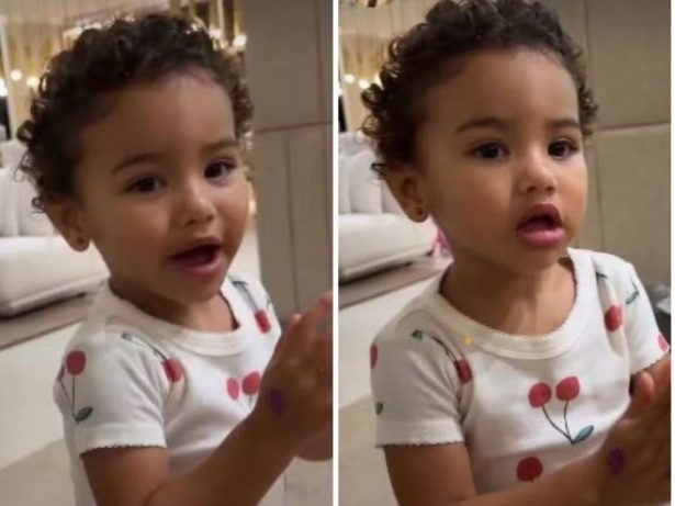 Bruna Biancardi encanta a web ao mostrar Mavie torcendo por Neymar em jogo