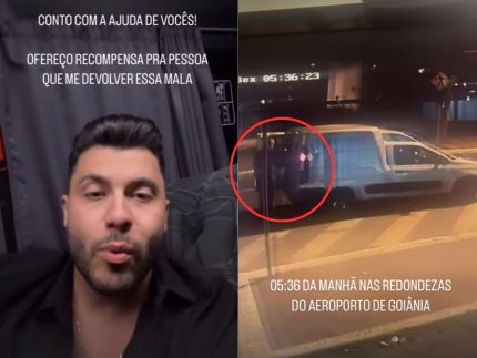 Murilo Huff perde mala em Goiânia e oferece recompensa a quem entregá-la