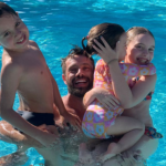 Rafael Cardoso com os filhos