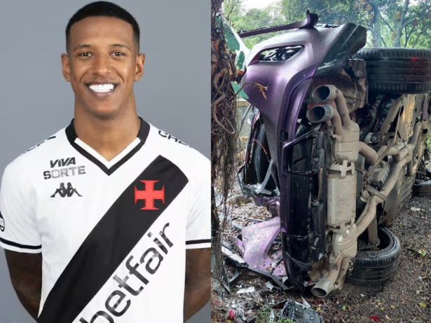 Robert Renan, zagueiro do Vasco, sofre acidente de carro no Rio de Janeiro