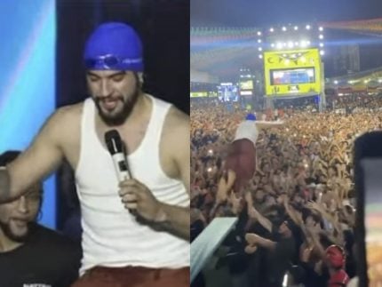 Nattan entrega tudo em Campina Grande e usa trampolim para mergulhar no público