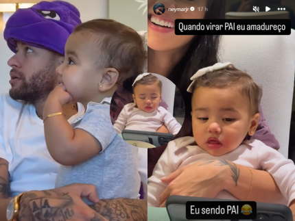 Neymar ri de Mavie ao vê-la “pescando” e brinca: “Quando virar pai eu amadureço”