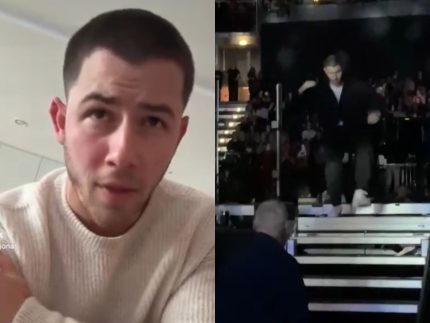 Nick Jonas se desespera e abandona show após ser surpreendido com laser na cabeça