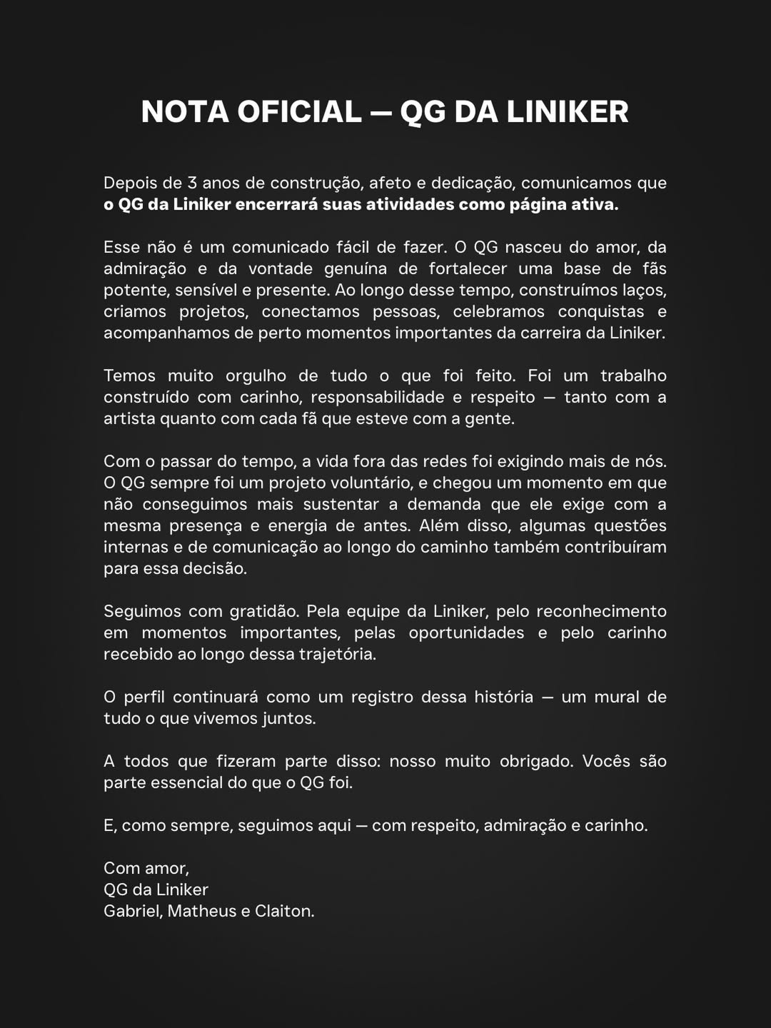 Reprodução: Instagram/@qgdaliniker Reprodução: Instagram/@qgdaliniker