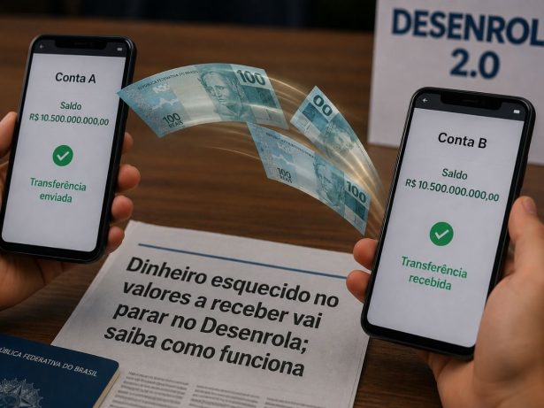 Dinheiro esquecido no “valores a receber” vai parar no Desenrola; saiba detalhes