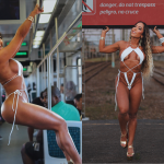 Mulher Melão faz ensaio ousado em trem e polícia é acionada no Rio: “os passageiros amaram”