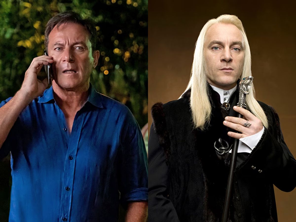 Jason Isaacs em "The White Lotus" e "Harry Potter" / Reprodução