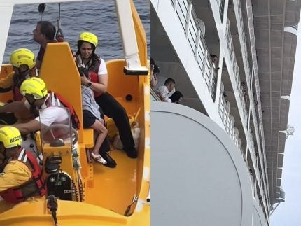 Desesperador! Pai mergulha no mar para salvar filha caída de cruzeiro da Disney