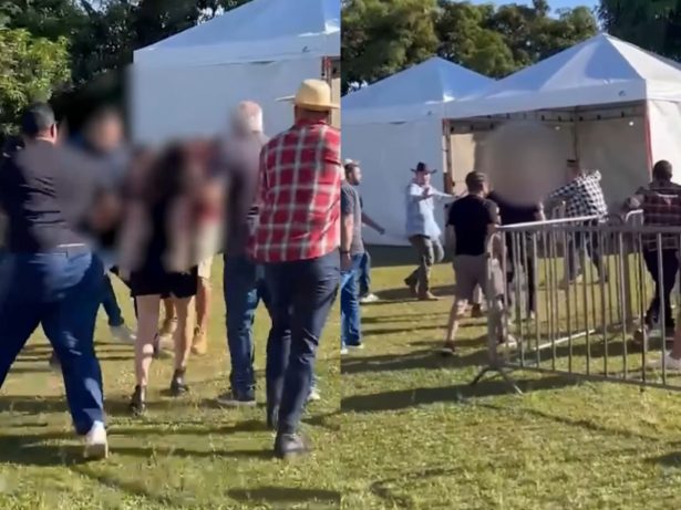 Vídeo mostra pai sendo agredido após atacar criança em festa junina no DF. Confira!