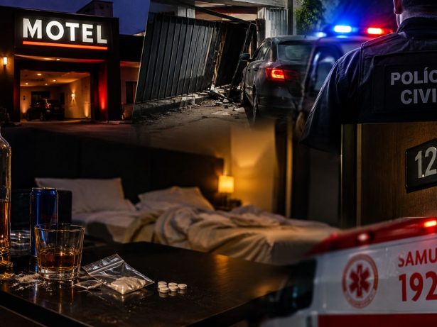 Homem morre em motel acompanhado de mulher e pastor, que arrombou portão na fuga