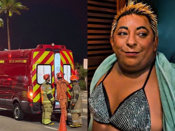 Patixa Teló sofre acidente no RJ e é socorrida às pressas por ambulância