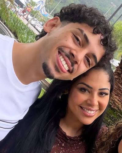 Gisele Nascimento e o filho, Israel, acusado de mater o tio Thiago de Mattos / Fotos: Redes sociais 
