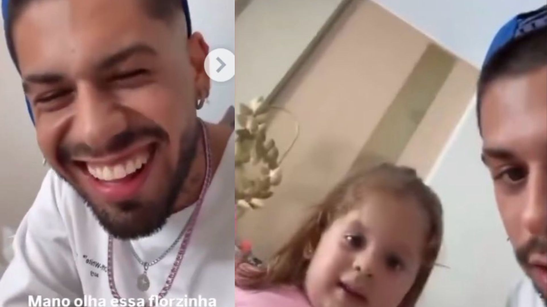 Maria Flor e Zé Felipe: Reprodução/Instagram