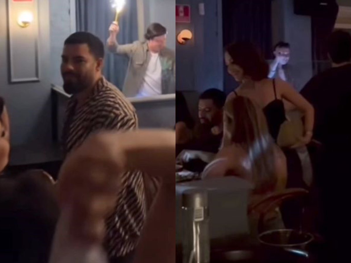 Sandy eo novo namorado, Pedro Andrade, curtem noitada com amigos em restaurante (Flagra: Circo da Mídia)