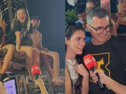 Fãs transformam estrutura improvisada em “camarote VIP” no show de Lady Gaga