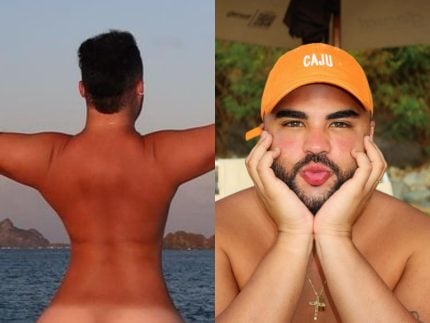 Que popotão! Lucas Guedez posta foto do bumbum e tira risadas de seguidores