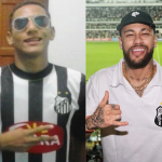 Richarlison comemora volta de Ney ao Santos com foto antiga usando camisa do time