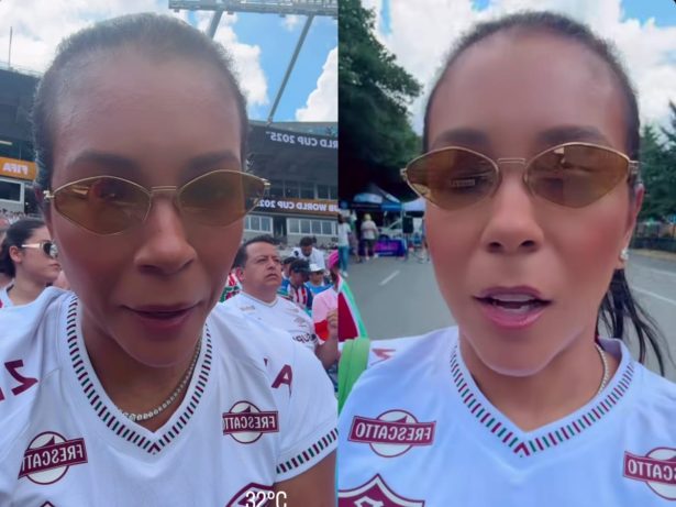 Esposa de Thiago Silva se irrita durante partida do Fluminense