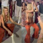 Na “boquinha da garrafa”! Ana Paula Siebert vai até o chão em aniversário na Bahia