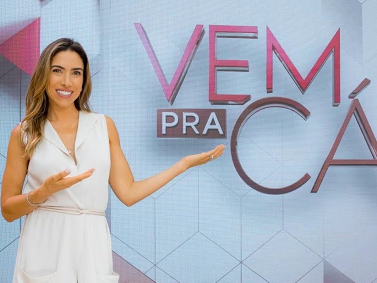 Patrícia Abravanel e Gabriel Cartolano na apresentação do Vem pra Cá, no SBT (Reprodução: SBT)