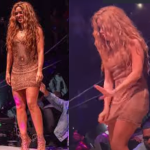 Shakira deixa palco após perceber que homem tentava filmar por baixo de seu vestido