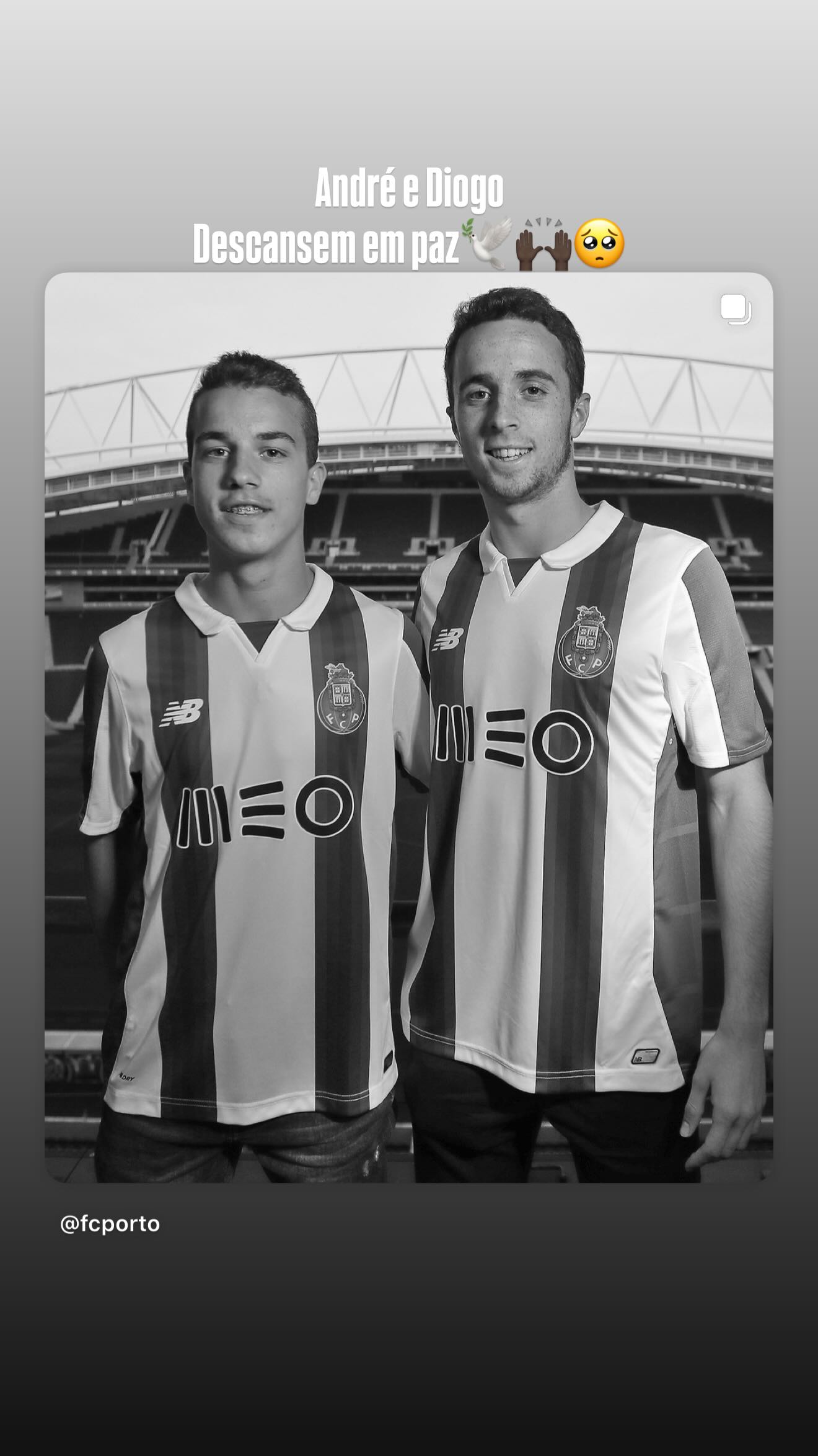 Endrick lamenta morte de Diogo Jota e o irmão André Silva / Reprodução