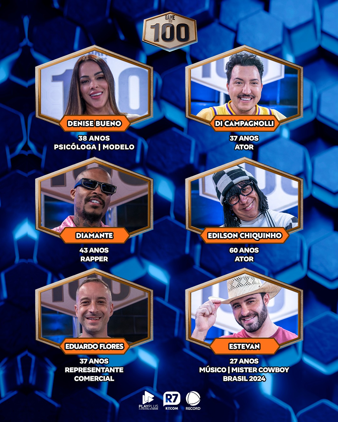 Foto: Reprodução/Instagram @gamedos100 @recordoficial Foto: Reprodução/Instagram @gamedos100 @recordoficial