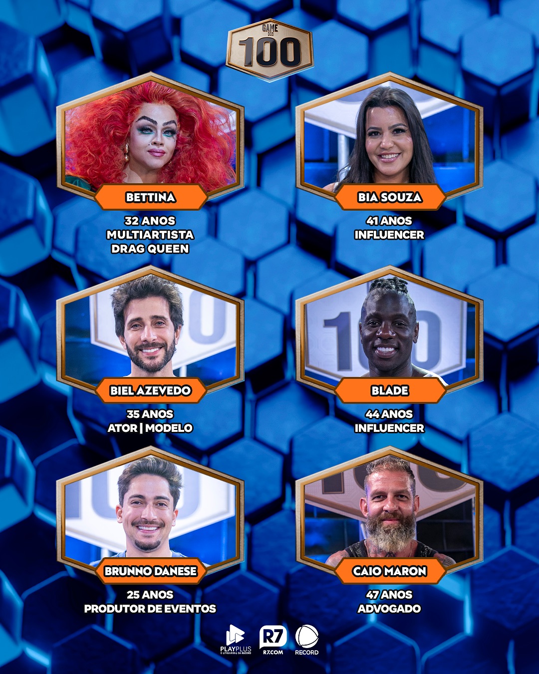 Foto: Reprodução/Instagram @gamedos100 @recordoficial Foto: Reprodução/Instagram @gamedos100 @recordoficial