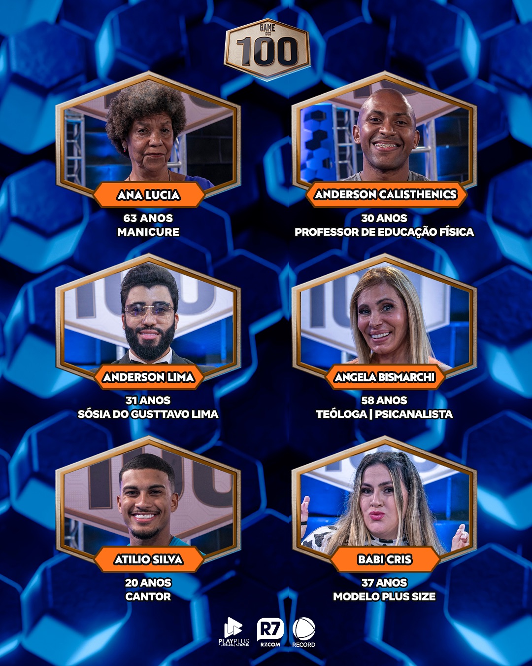 Foto: Reprodução/Instagram @gamedos100 @recordoficial Foto: Reprodução/Instagram @gamedos100 @recordoficial