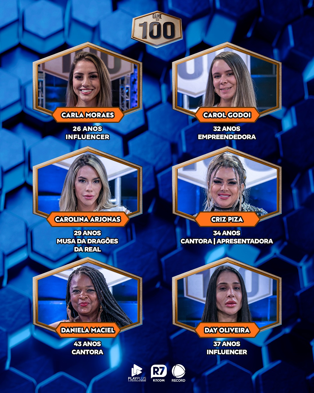 Foto: Reprodução/Instagram @gamedos100 @recordoficial Foto: Reprodução/Instagram @gamedos100 @recordoficial