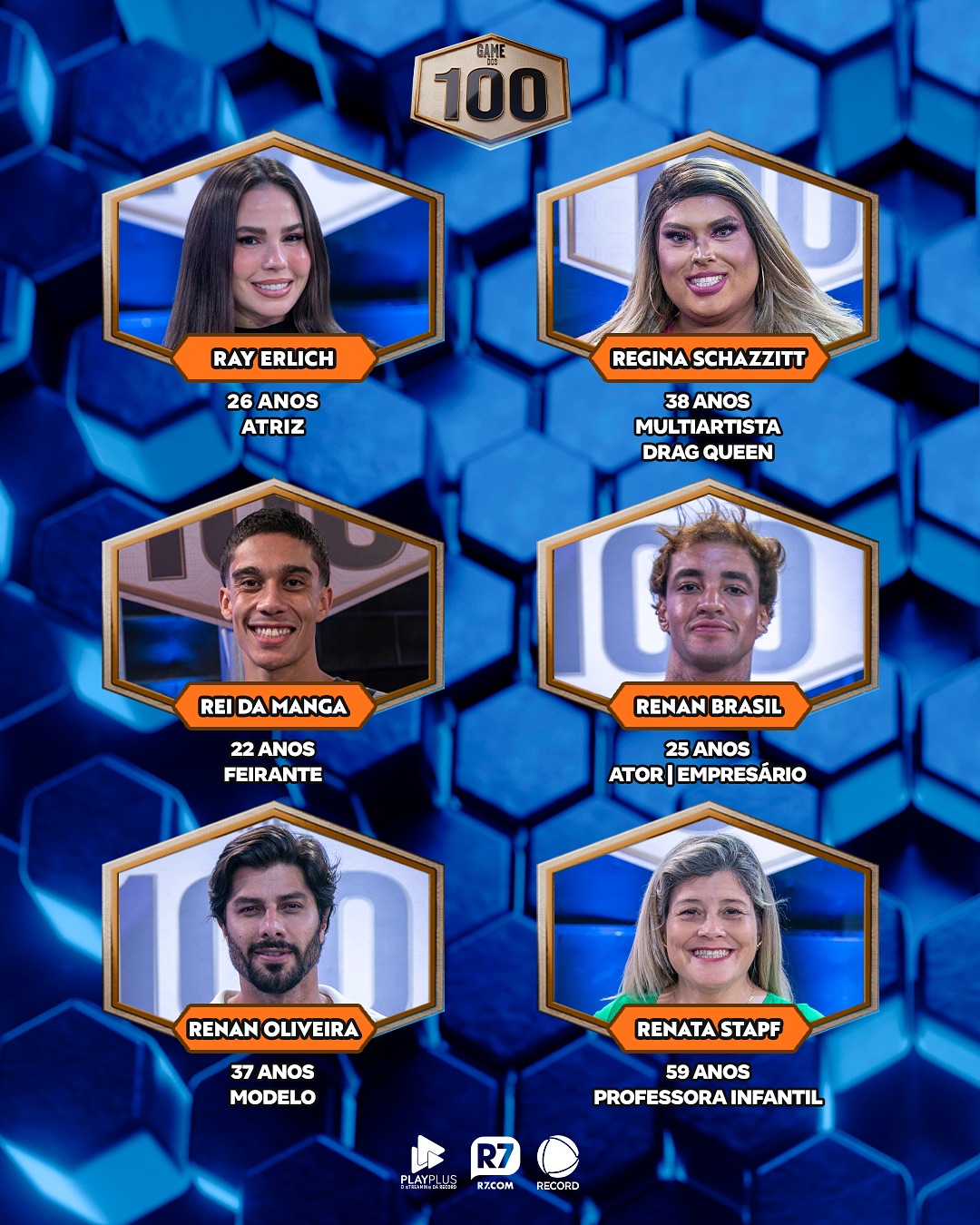 Foto: Reprodução/Instagram @gamedos100 @recordoficial Foto: Reprodução/Instagram @gamedos100 @recordoficial