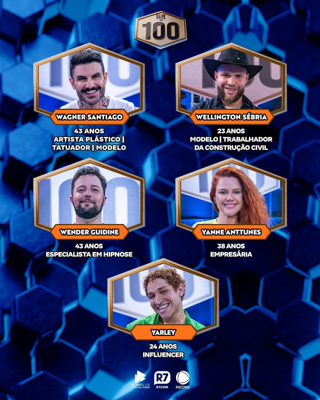 Foto: Reprodução/Instagram @gamedos100 @recordoficial Foto: Reprodução/Instagram @gamedos100 @recordoficial
