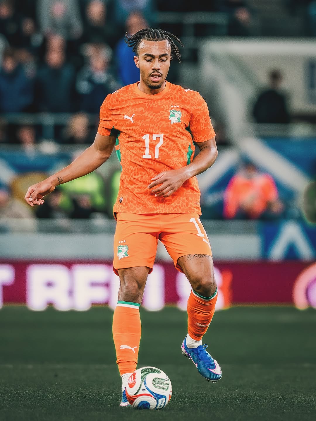 Guéla Doué marcou o gol do empate da Costa do Marfim contra a França/ Reprodução: Instagram @guela.doue